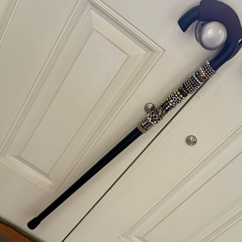 Elegant Beaded Walking Cane